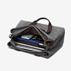 Triple Compartment Canvas Tote Handbag | Multifunction Casual Crossbody Shoulder Purse