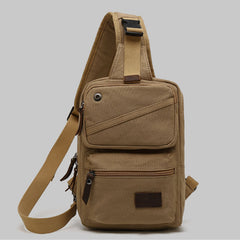 Sling Bag for Men - Retro Canvas Crossbody Fanny Pack Backpack