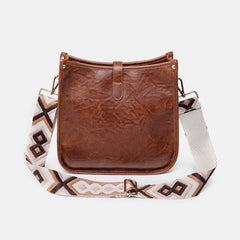 Vintage PU Leather Crossbody Bag for Women – Adjustable Shoulder Bag