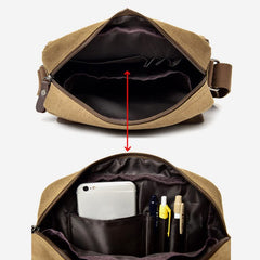 Retro Canvas Messenger Bag for Men – Crossbody Shoulder Bag for Business & Travel - VOTVO