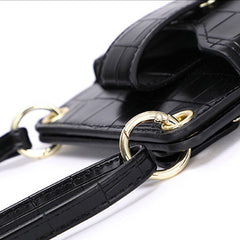 Leather Crossbody Phone Bag with Card Slots for Women – Compact Purse with Adjustable Strap