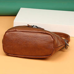 Retro Faux Leather Crossbody Bag for Women – Small Shoulder Purse for Daily Use