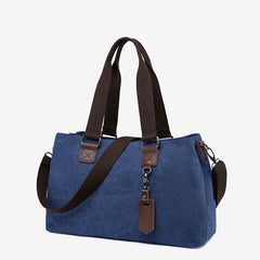 Triple Compartment Canvas Tote Handbag | Multifunction Casual Crossbody Shoulder Purse