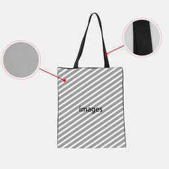 Unisex Cute Pets Print Tote Bag – Reusable Shopping Shoulder Bag for Daily Use