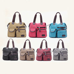 Large Capacity Durable British Style Canvas Tote Bag for Women – Stylish and Practical for Shopping, Travel, and Everyday Use