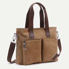 Unisex Canvas Shoulder Bag – Retro Casual Handbag & Work Tote