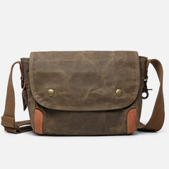 Retro Waterproof Canvas Crossbody Bag for Men – Commuter Messenger Purse