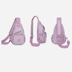 Sling Bag for Women | Multi-Pocket Waterproof Canvas Daily Shopping Backpack