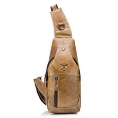 Men's Genuine Leather Sling Bag – Vintage Crossbody Backpack, Waterproof and Durable - VOTVO