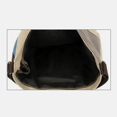 Women's Color Block Canvas Backpack – Tote Shoulder Hobo Bag Rucksack