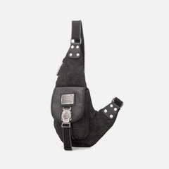 Multifunctional Canvas Chest Bag for Men – Leisure Crossbody Riding Bag