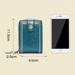 Genuine Leather RFID Multi-Slots Wallet Purse for Women