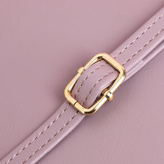 Women’s Leather Crossbody Handbag – Double Compartment Kiss Lock Shoulder Bag