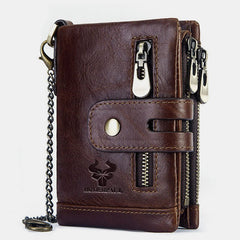 RFID Multifunctional LargeCapacity Genuine Leather Wallet - VOTVO