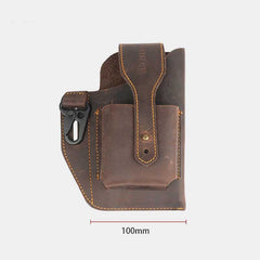 Vintage Leather Waist Phone Bag with Keychain | Outdoor Activity & Daily Use | Genuine Leather - VOTVO