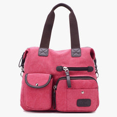 Large Capacity Durable British Style Canvas Tote Bag for Women – Stylish and Practical for Shopping, Travel, and Everyday Use - VOTVO