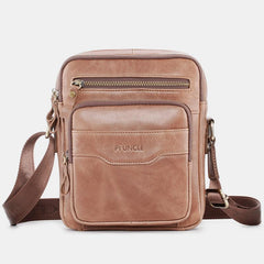 Vintage Oil-Tanned Leather Sling Bag for Men - Stylish Crossbody Shoulder Bag