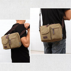 Retro Men’s Canvas Messenger Bag – Casual Crossbody Shoulder Purse