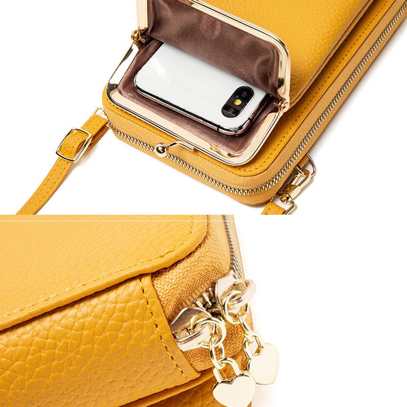 Women's Vegan Leather Crossbody Phone Purse with Card Slot | Stylish Shoulder Bag - VOTVO