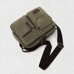 Retro Men’s Canvas Messenger Bag – Casual Crossbody Shoulder Purse