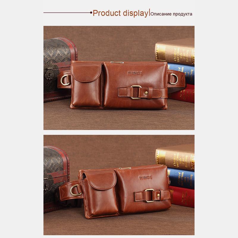 Vintage Multi - Carry Genuine Leather Sling Bag – Versatile Crossbody, Waist, and Sling Bag for Men and Women - VOTVO