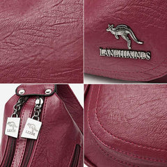 Women’s Soft Leather Double Compartment Crossbody Bag – Stylish & Practical Shoulder Bag - VOTVO