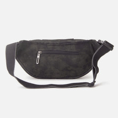 Retro Canvas Waist Pack for Men – Small Crossbody Crescent Moon Sling Bag