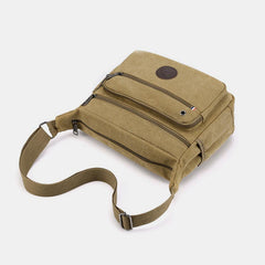 Vintage Canvas Messenger Bag – Large Capacity Shoulder Bag for Daily Use