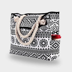 Summer Beach Bag for Women | Printing Canvas Large Capacity Handbag