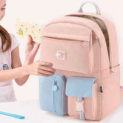 Waterproof Lightweight Large-Capacity College Backpack – Cute & Comfortable School Bag