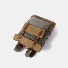 Rucksack aus Canvas-Leder – passend für 15,6-Zoll-Laptops | Perfekt für die Uni, Wochenendreisen und den täglichen Gebrauch