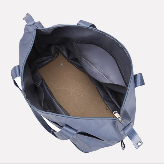 Tote Bag for Travel with Pull Rod & Oblique Folding Storage – Large Capacity Nylon Travel Sleeve