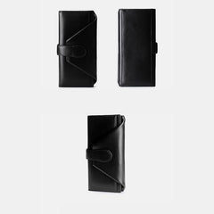 Retro Multi-Slot Genuine Leather Long Purse – Stylish Wallet for Women