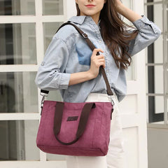 Women's Canvas Tote Shoulder Handbag – Casual Crossbody Purse Work Bag - VOTVO