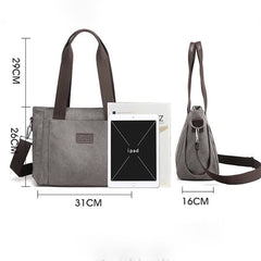 Women's Canvas Tote Shoulder Handbag – Casual Crossbody Purse Work Bag - VOTVO