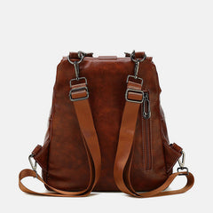 Women's Fashion Backpack Purse - Multifunctional PU Leather Shoulder Bag with Adjustable Strap