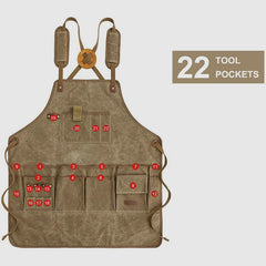 Tool Bag for Craftsman – Heavy Duty Waterproof Canvas Tool Apron with 13 Pockets & 5 Slots