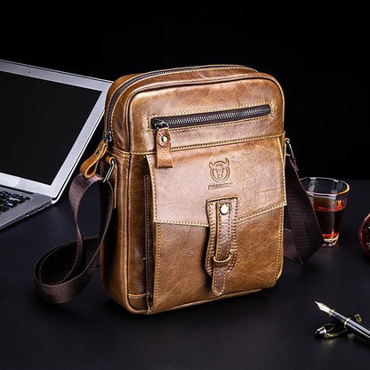 Borsa a tracolla Bull Captain in vera pelle: elegante e pratica per l'uso quotidiano, i viaggi e il lavoro