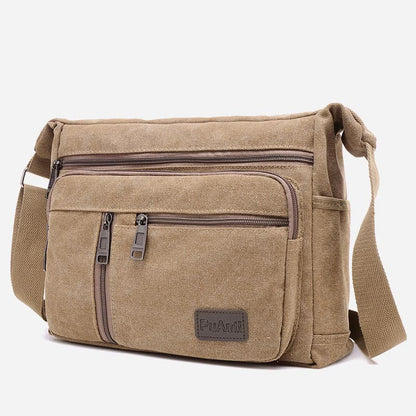 Borsa a tracolla da uomo | Borsa a tracolla vintage in tela per esterni