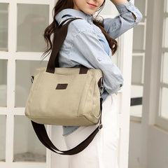 Women's Canvas Tote Shoulder Handbag – Casual Crossbody Purse Work Bag - VOTVO