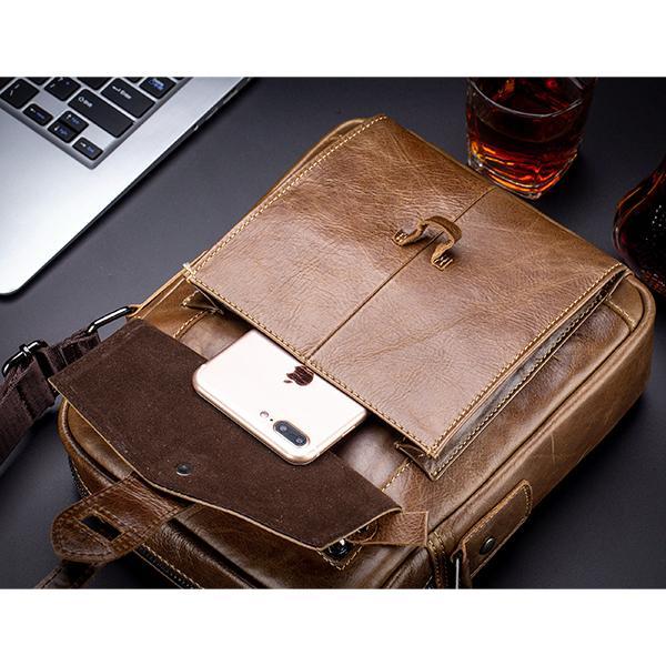 Borsa a tracolla Bull Captain in vera pelle: elegante e pratica per l'uso quotidiano, i viaggi e il lavoro