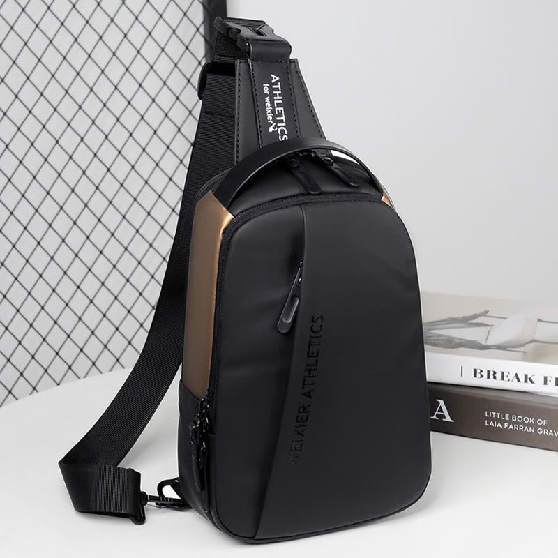 Waterproof Sling Bag for Men – Multi - Functional Chest Bag with USB Charging Port for Hiking, Cycling, and Travel - VOTVO