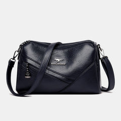 Retro Medium Sling Shoulder Bag for Women – Soft PU Leather Crossbody Handbag