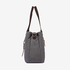 Triple Compartment Canvas Tote Handbag | Multifunction Casual Crossbody Shoulder Purse