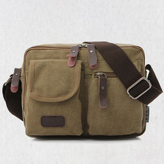 Retro Men’s Canvas Messenger Bag – Casual Crossbody Shoulder Purse