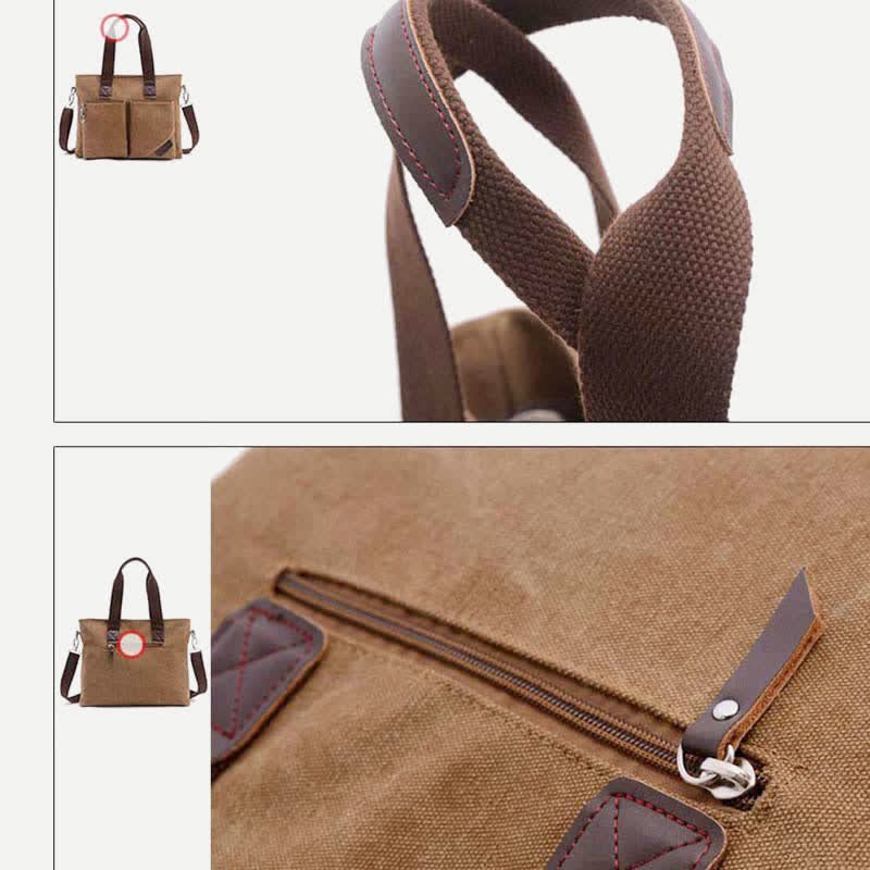 Unisex Canvas Shoulder Bag – Retro Casual Handbag & Work Tote - VOTVO