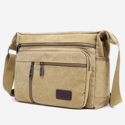 Borsa a tracolla da uomo | Borsa a tracolla vintage in tela per esterni