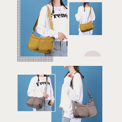 Solid Nylon Crossbody Bag for School & Travel – Simple & Stylish Purse