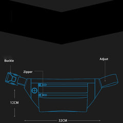 Waterproof Waist Bag for Men & Women – Large Chest Sling Bag with Adjustable Strap - VOTVO