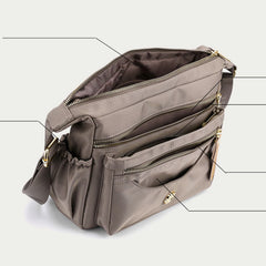 Women’s Minimalist Nylon Crossbody Bag – Water-Resistant Lightweight Daypack